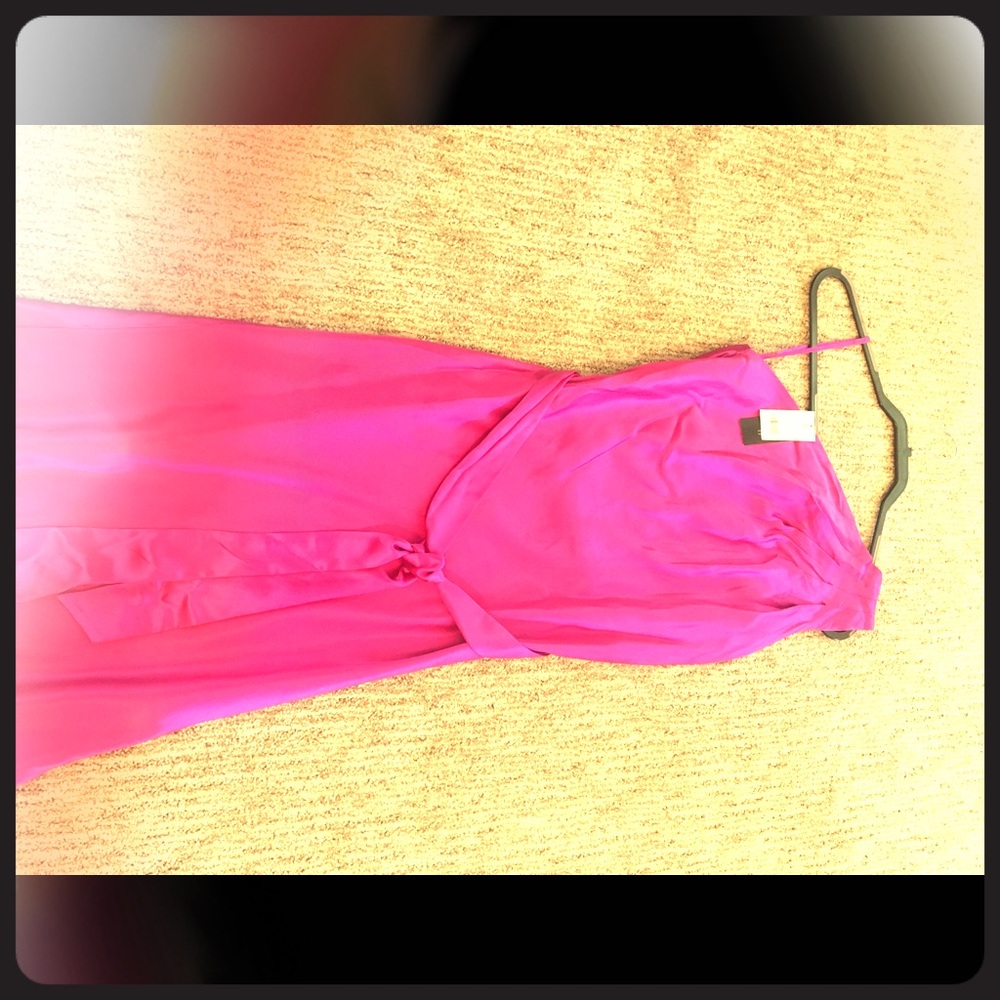 Silk one shoulder cocktail dress